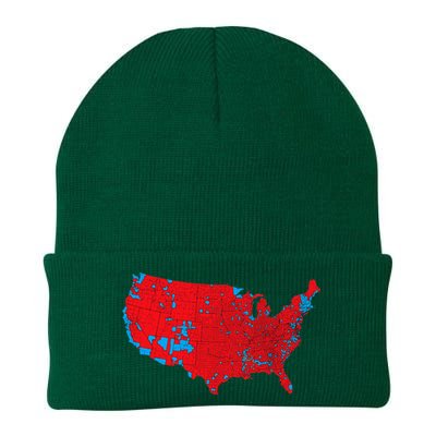 Red Wave Map Of Usa In The 2024 Presidential Election Maga Knit Cap Winter Beanie