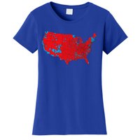 Red Wave Map Of Usa In The 2024 Presidential Election Maga Women's T-Shirt