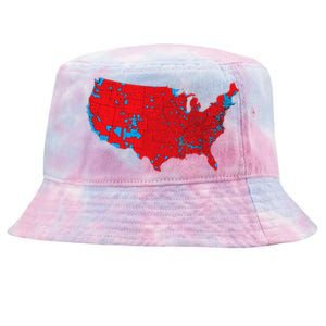 Red Wave Map Of Usa In The 2024 Presidential Election Maga Tie-Dyed Bucket Hat