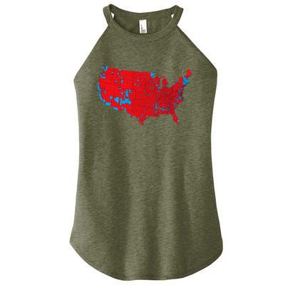 Red Wave Map Of Usa In The 2024 Presidential Election Maga Women’s Perfect Tri Rocker Tank