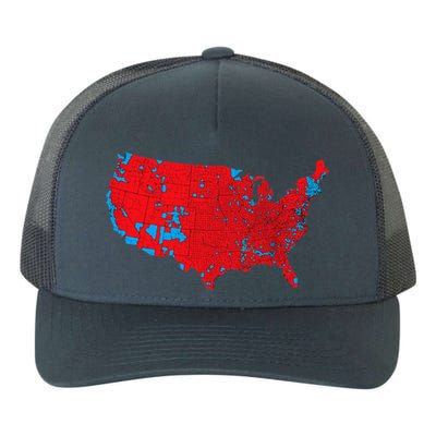 Red Wave Map Of Usa In The 2024 Presidential Election Maga Yupoong Adult 5-Panel Trucker Hat