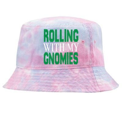 Rolling With My Gnomies Christmas Gift Tie-Dyed Bucket Hat