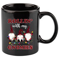 Rollin With My Gnomies Roll For Initiative Christmas Gnomes Gift 11oz C Handle Ceramic Mug