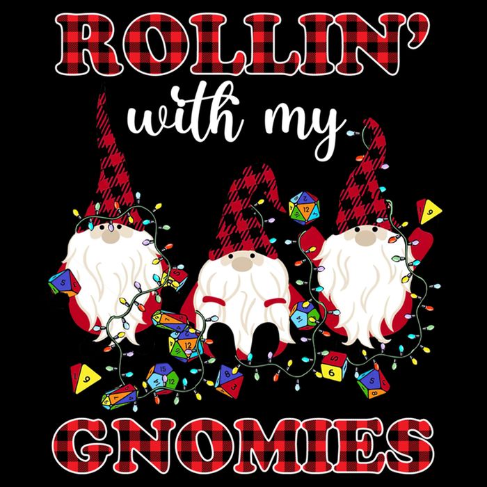 Rollin With My Gnomies Roll For Initiative Christmas Gnomes Gift Wool Snapback Cap