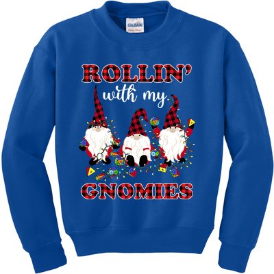 Rollin With My Gnomies Roll For Initiative Christmas Gnomes Gift Kids Sweatshirt