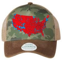 Red Wave Map Of Usa In The 2024 Presidential Election Maga Legacy Tie Dye Trucker Hat