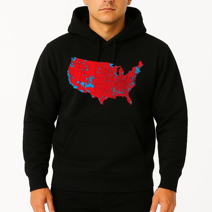 Red Wave Map Of Usa In The 2024 Presidential Election Maga Hoodie