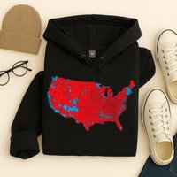 Red Wave Map Of Usa In The 2024 Presidential Election Maga Hoodie