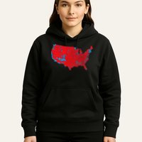 Red Wave Map Of Usa In The 2024 Presidential Election Maga Hoodie