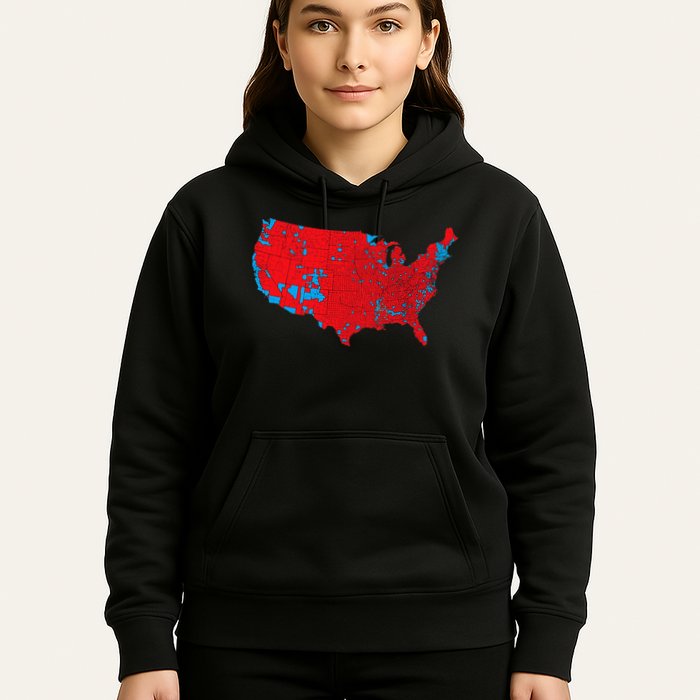Red Wave Map Of Usa In The 2024 Presidential Election Maga Hoodie