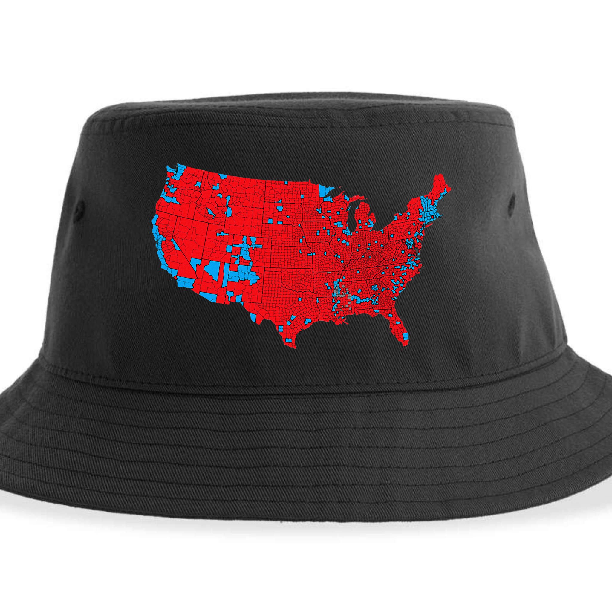 Red Wave Map Of Usa In The 2024 Presidential Election Maga Sustainable Bucket Hat