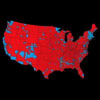 Red Wave Map Of Usa In The 2024 Presidential Election Maga Button