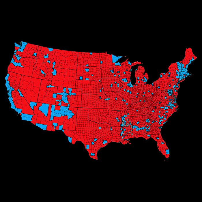 Red Wave Map Of Usa In The 2024 Presidential Election Maga Button