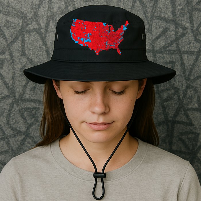 Red Wave Map Of Usa In The 2024 Presidential Election Maga Bucket Hat