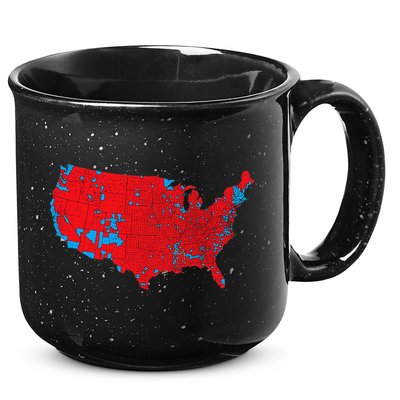 Red Wave Map Of Usa In The 2024 Presidential Election Maga 15oz Campfire Ceramic Mug
