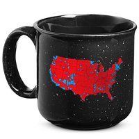 Red Wave Map Of Usa In The 2024 Presidential Election Maga 15oz Campfire Ceramic Mug
