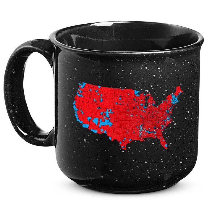 Red Wave Map Of Usa In The 2024 Presidential Election Maga 15oz Campfire Ceramic Mug