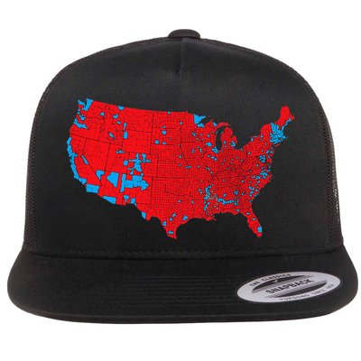 Red Wave Map Of Usa In The 2024 Presidential Election Maga Flatbill Hat