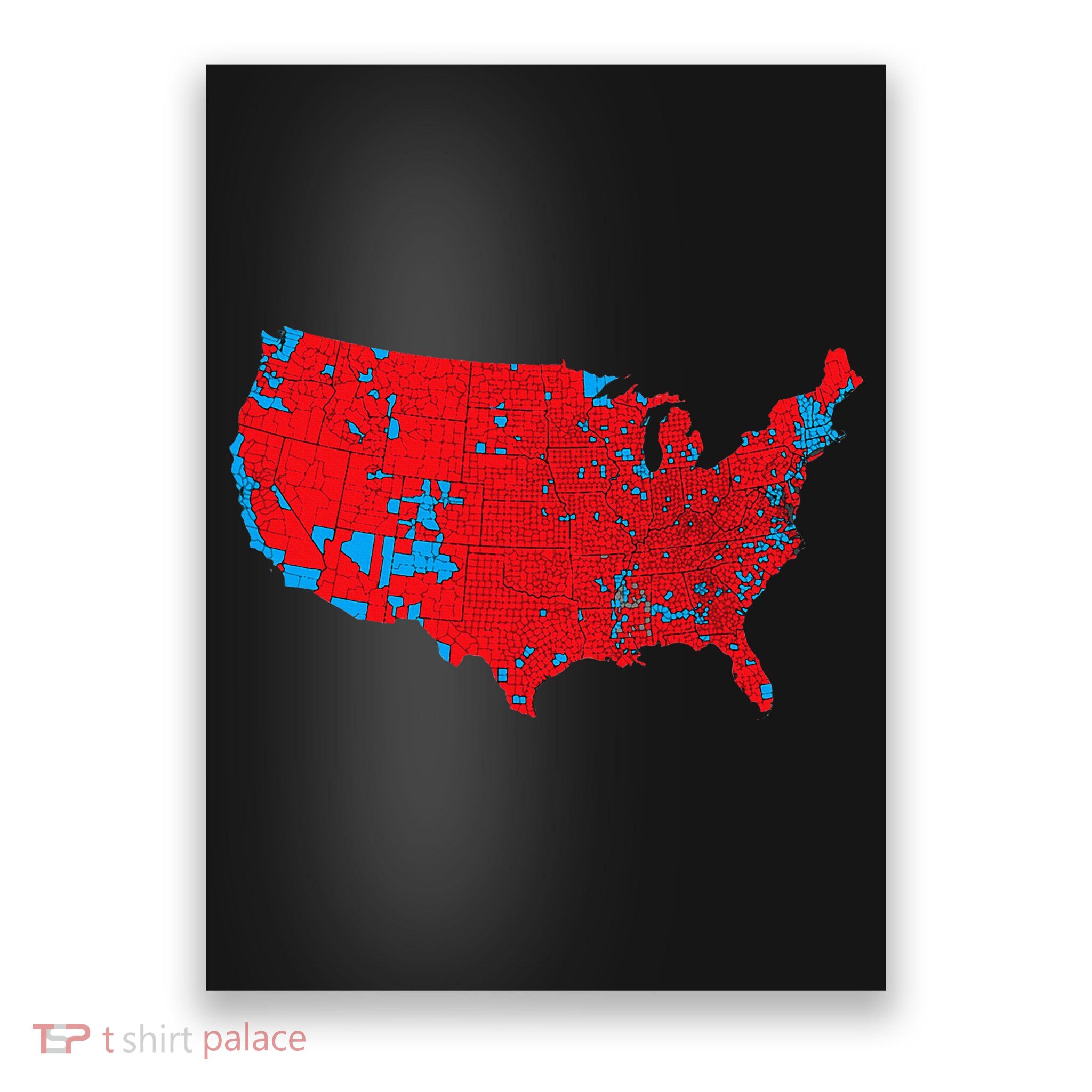 Red Wave Map Of Usa In The 2024 Presidential Election Maga Poster