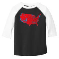 Red Wave Map Of Usa In The 2024 Presidential Election Maga Toddler Fine Jersey T-Shirt