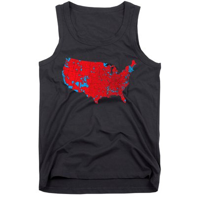 Red Wave Map Of Usa In The 2024 Presidential Election Maga Tank Top