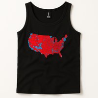 Red Wave Map Of Usa In The 2024 Presidential Election Maga Tank Top