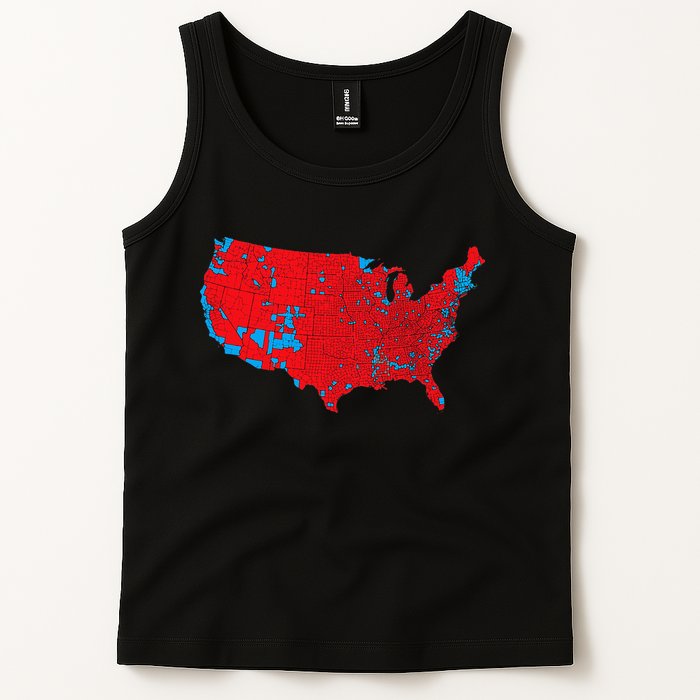 Red Wave Map Of Usa In The 2024 Presidential Election Maga Tank Top