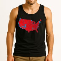 Red Wave Map Of Usa In The 2024 Presidential Election Maga Tank Top