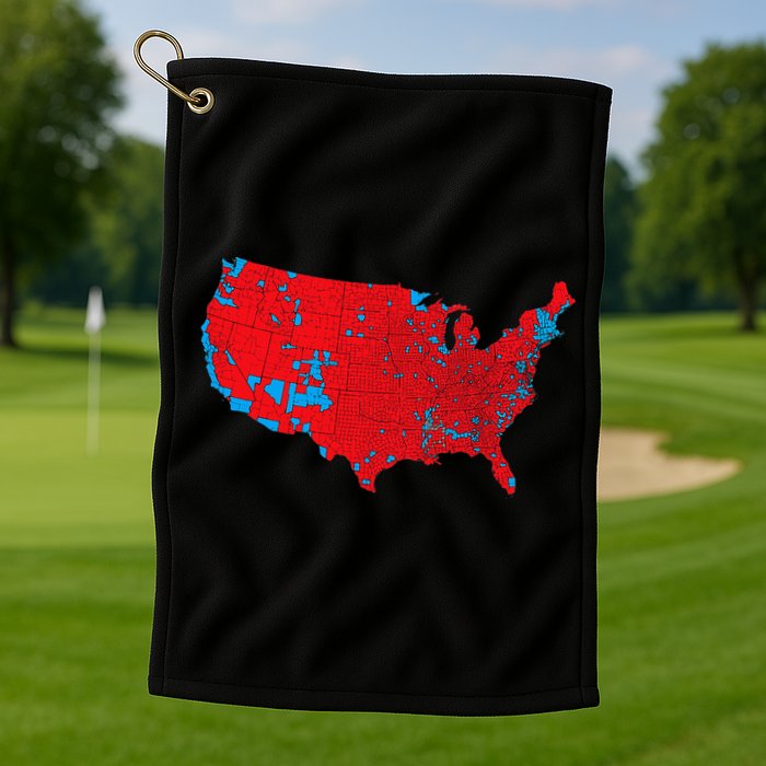 Red Wave Map Of Usa In The 2024 Presidential Election Maga Golf Towel