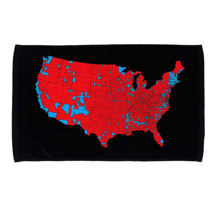 Red Wave Map Of Usa In The 2024 Presidential Election Maga Microfiber Hand Towel