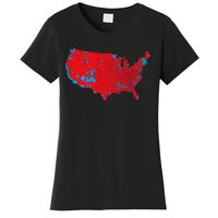 Red Wave Map Of Usa In The 2024 Presidential Election Maga Women's T-Shirt