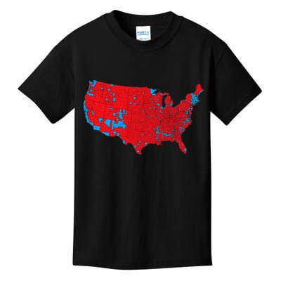 Red Wave Map Of Usa In The 2024 Presidential Election Maga Kids T-Shirt