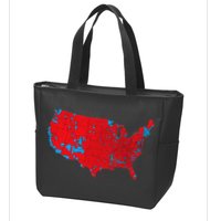 Red Wave Map Of Usa In The 2024 Presidential Election Maga Zip Tote Bag