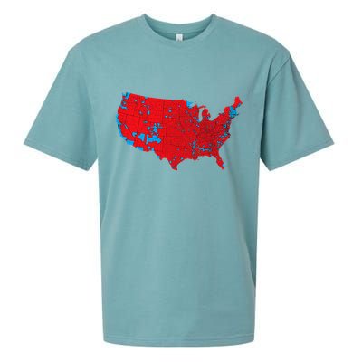 Red Wave Map Of Usa In The 2024 Presidential Election Maga Sueded Cloud Jersey T-Shirt