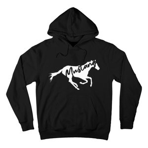 Running Wild Mustang Horse Breed Lover Silhouette Hoodie