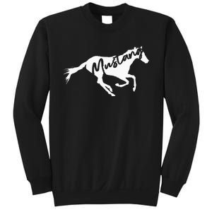 Running Wild Mustang Horse Breed Lover Silhouette Sweatshirt