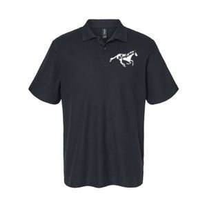 Running Wild Mustang Horse Breed Lover Silhouette Softstyle Adult Sport Polo