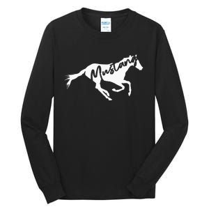 Running Wild Mustang Horse Breed Lover Silhouette Tall Long Sleeve T-Shirt