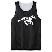 Running Wild Mustang Horse Breed Lover Silhouette Mesh Reversible Basketball Jersey Tank