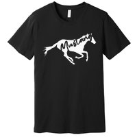 Running Wild Mustang Horse Breed Lover Silhouette Premium T-Shirt