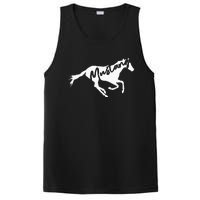 Running Wild Mustang Horse Breed Lover Silhouette PosiCharge Competitor Tank