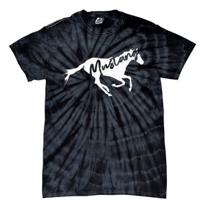 Running Wild Mustang Horse Breed Lover Silhouette Tie-Dye T-Shirt