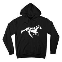 Running Wild Mustang Horse Breed Lover Silhouette Tall Hoodie