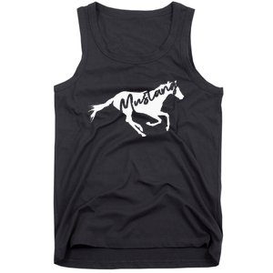 Running Wild Mustang Horse Breed Lover Silhouette Tank Top