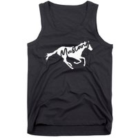 Running Wild Mustang Horse Breed Lover Silhouette Tank Top