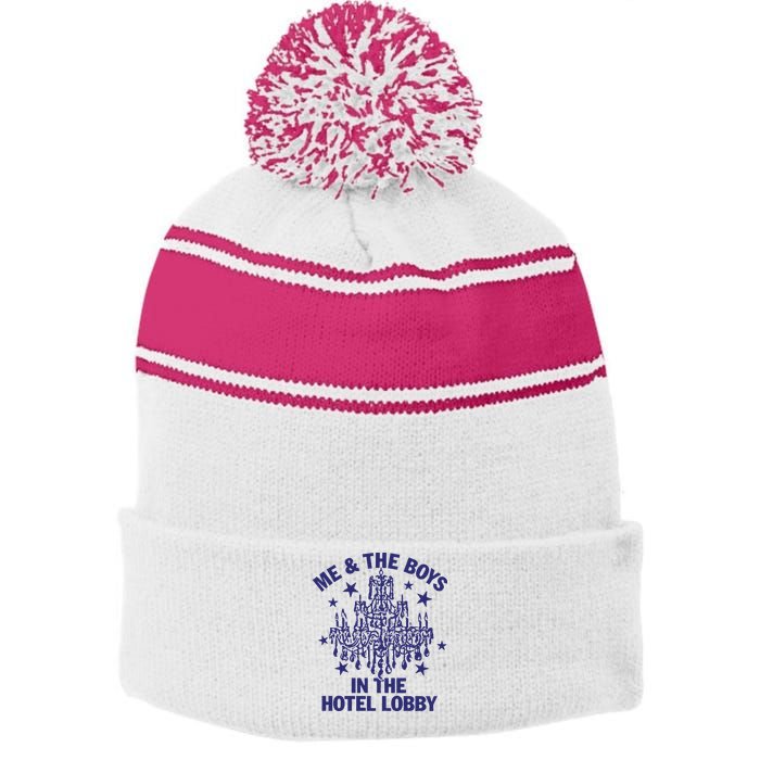 Remi Wolf Me And The B.O.Y.S In The Hotel Lobby Stripe Pom Pom Beanie