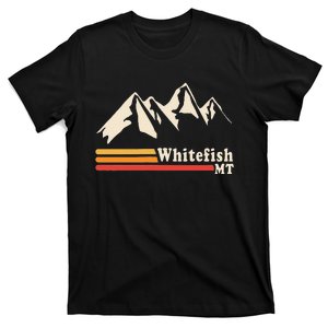 Retro Whitefish Montana Rocky Mountains Ski T-Shirt