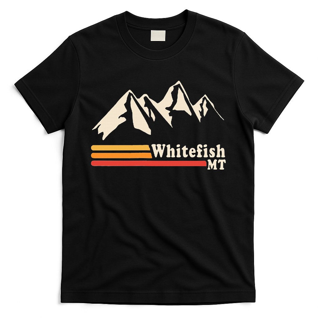 Retro Whitefish Montana Rocky Mountains Ski T-Shirt
