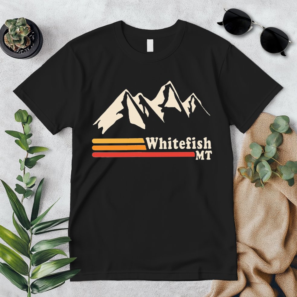 Retro Whitefish Montana Rocky Mountains Ski Premium T-Shirt