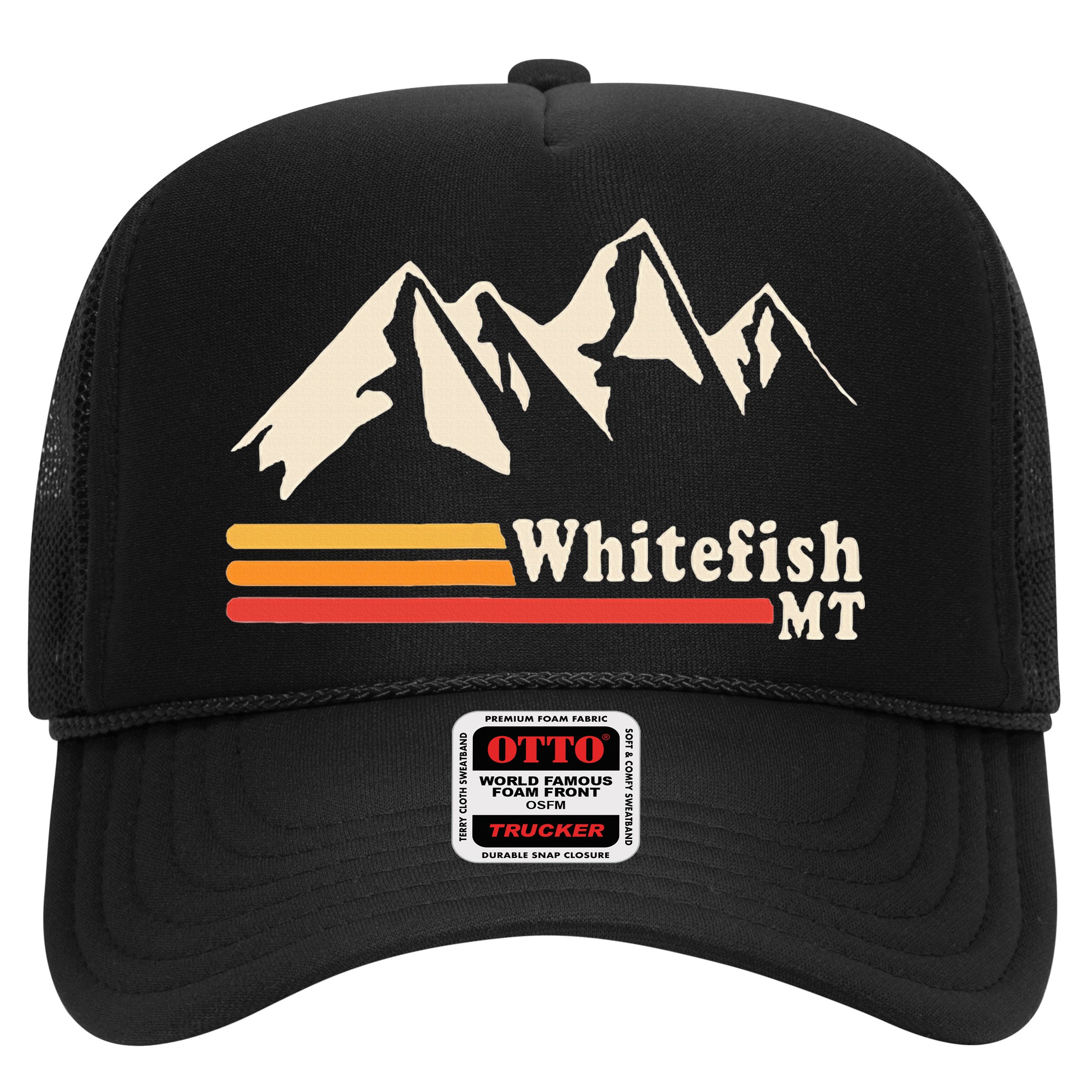 Retro Whitefish Montana Rocky Mountains Ski Hat